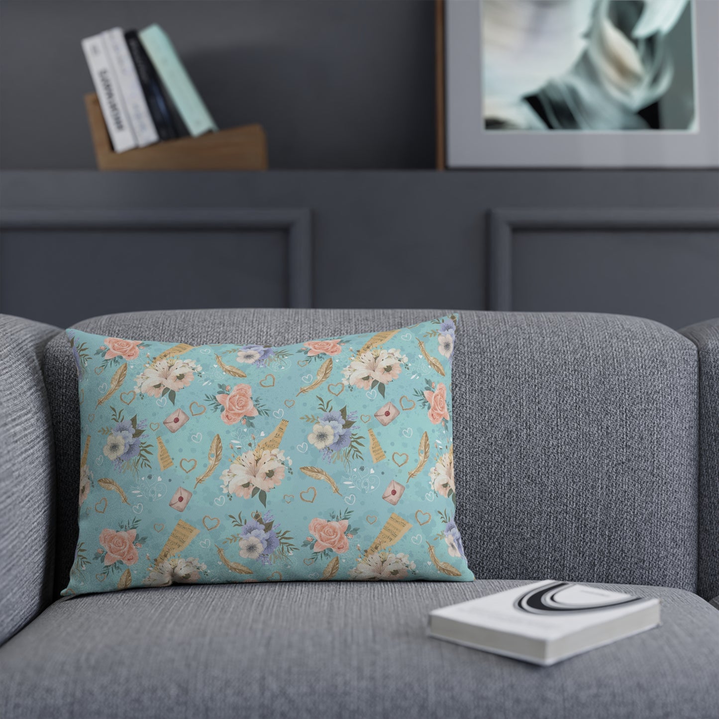 Vintage Floral Print Cushion - Bohemian Home Decor