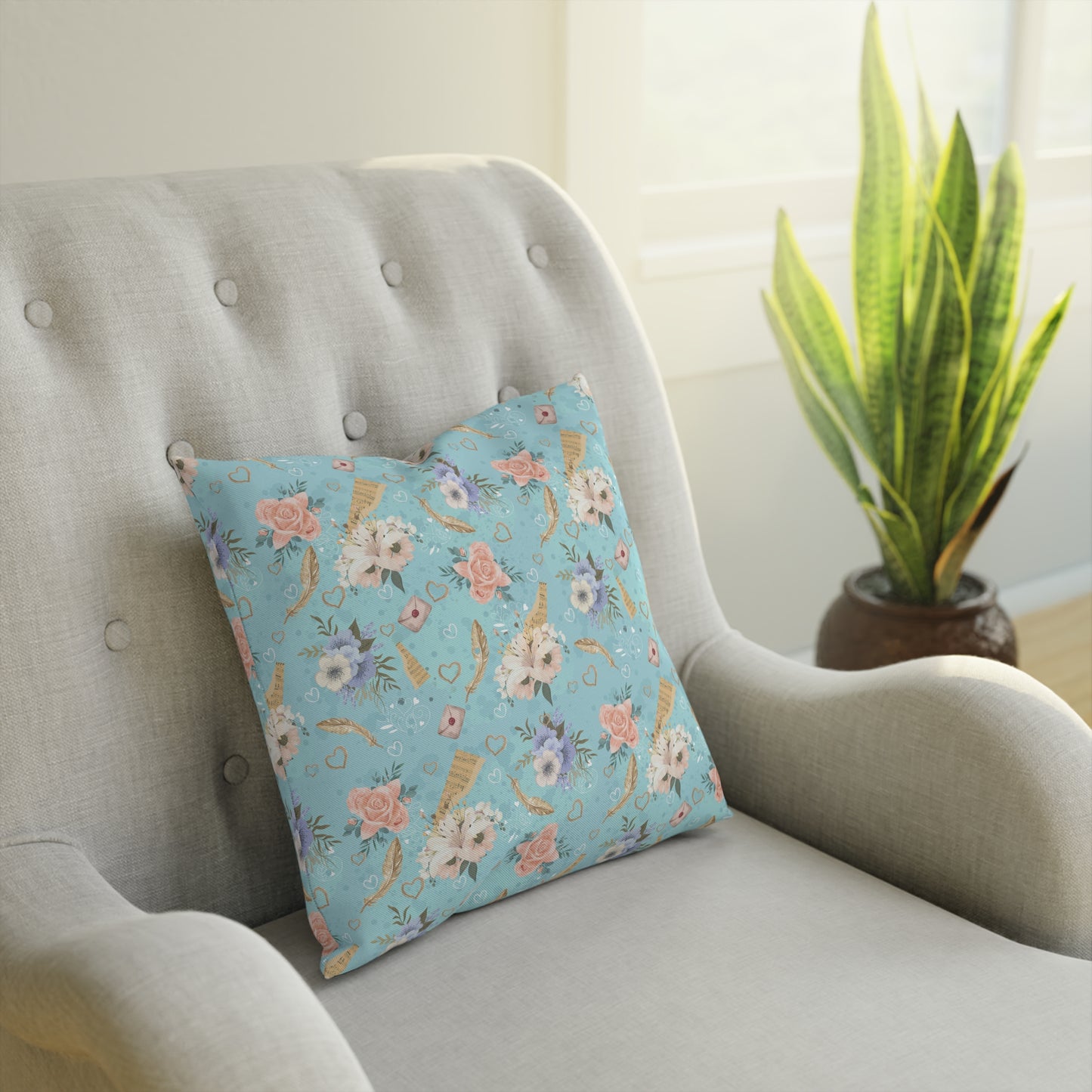 Vintage Floral Print Cushion - Bohemian Home Decor