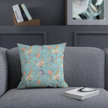 Vintage Floral Print Cushion - Bohemian Home Decor