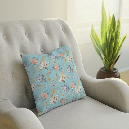 Vintage Floral Print Cushion - Bohemian Home Decor