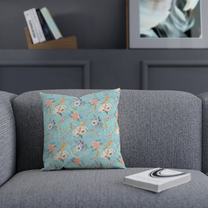 Vintage Floral Print Cushion - Bohemian Home Decor